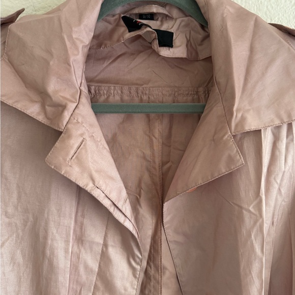 Alorna Made In Hong Kong Vintage Pink Rain Trench Coat Polyester Belted - Picture 6 of 13